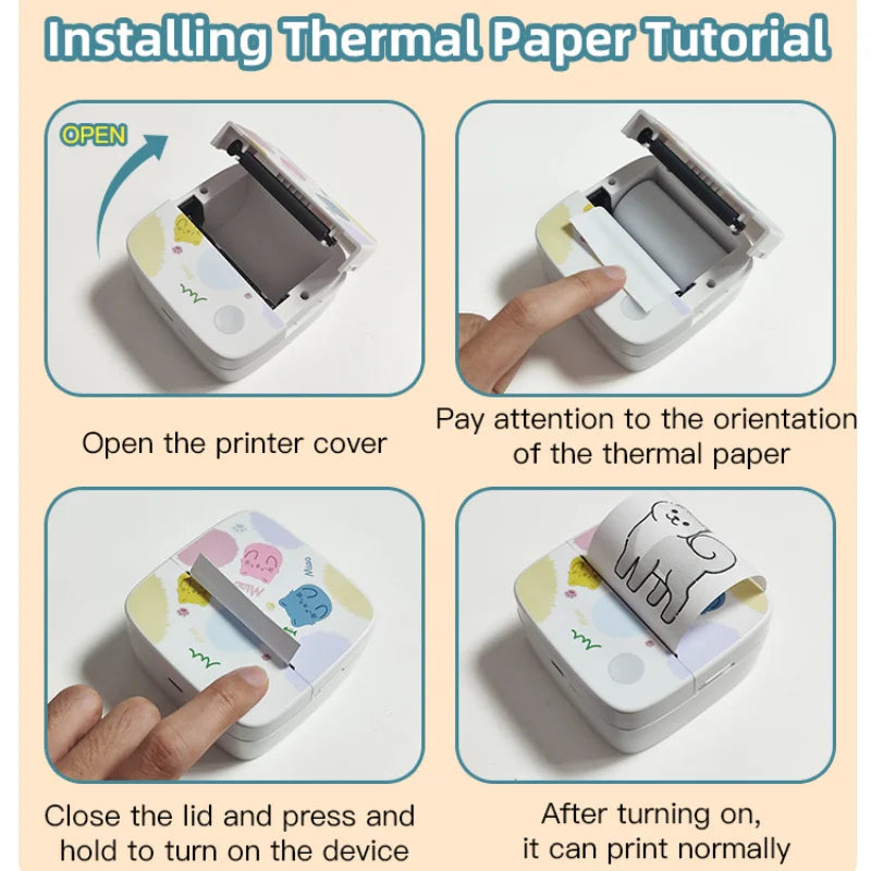 Dolewa D2 Label Maker Printer Portable Printer Thermal Paper Printer Label Sticker Paper Printer for Photo Printing