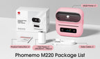 Phomemo M220 Bluetooth Thermal Label Printer 20-75mm Portable 203DPI Label Maker for Barcode Address Mailing File Labels