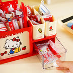 Genuine Sanrio Mark Pen Holder Hello Kitty Desk Organizers Shelves Desktop Stationery Bookshelf Home Office Storage Box Gifts