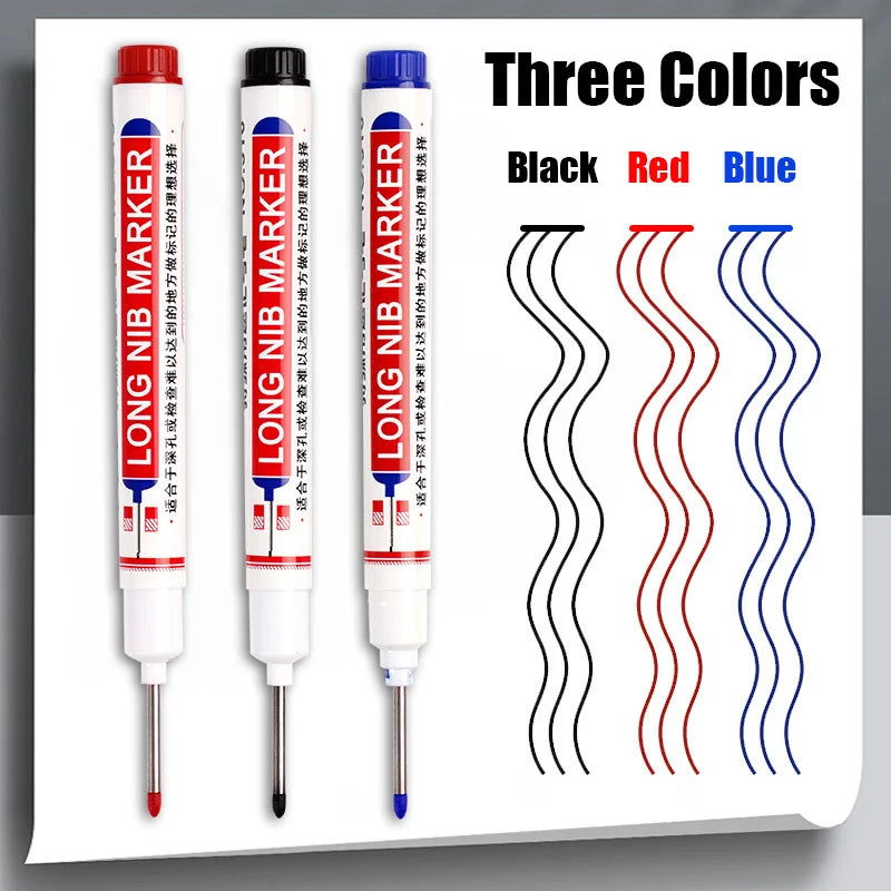 White Marker Pens 0.7/1.0/2.5mm Waterproof Oily Permanent Paint Pen Markers for Wood Rock Plastic Leather Glass Metal Ceramic