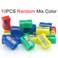 5/10/20PCS Pencil Sharpener Random Mixed Color Plastic Single Hole Manual Pencil Sharpeners Useful Stationery Student Favors ZYF