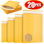 Yellow Kraft Bubble Envelopes Bag Waterproof Self Seal Packing Bag Mailers Shipping Envelope Adhesive Pouch Storage Organizer