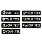 1PC 10cmX2.5cm Custom Name number Patch Stripes Badge Hook Loop dog paw dog footprints skull Punisher Telephone