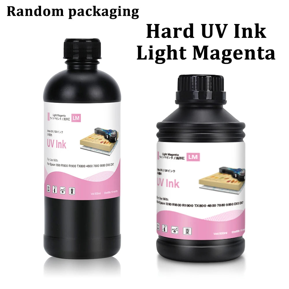 500ml LED UV Ink for Epson All Flat UV Printers For Epson 1390 R1800 R1900 TX800 4800 7880 9880 DX5 DX7 Printer