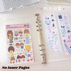 Ins A5 Loose-Leaf Binder Organization Cherry/Angel Wing Transparent Clear Album Organizer Cover for Kpop Photo Cards Collection