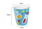 Chemistry Experiment Learning Science Theme Tableware Disposable Paper Cups Paper Plates Birthday Party Set Decoration Supplies