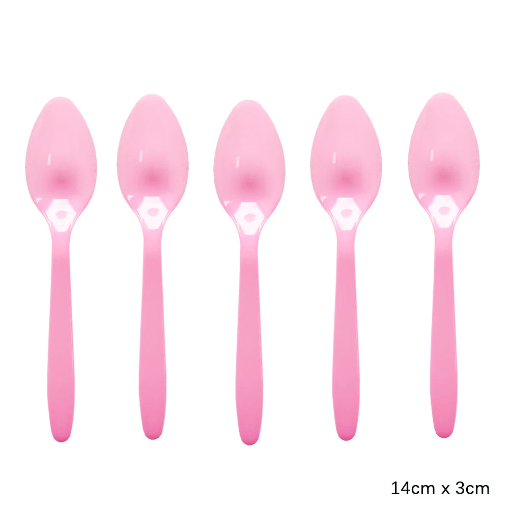 Rose Gold Disposable Knife Fork Spoon Cutlery Set Disposable Tableware Birthday Party Decorations Wedding Baby Shower Supplies