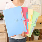 Classic 5-Page Accordion File Folders A4 Document Storage Bags Plastic Material Test Roll Holder Durable Expanding Folders