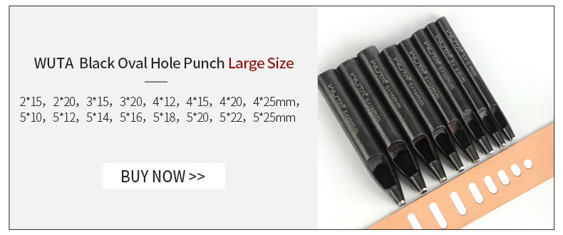 WUTA Basic 1pc Square Leather Punch Rectangle Hollow Oblong Hole Puncher Belt Strap Watch Band Cutter DIY Craft Leather Tools