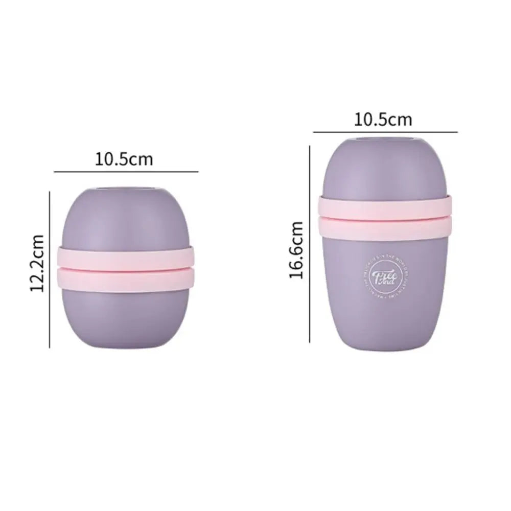 Double Layer Overnight Oats Container with Lids and Spoons Seal Breakfast Cup Milk Cup PP Large Capacity