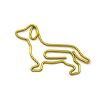 10-100pcs Creative Colorful Dachshund Paper Clips Cartoon Creative Metal Animal Special-shaped Bookmark Clip Paper Clamps