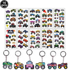 Monster Truck Party Supplies Disposable Tableware Plates Napkin Banner Tablecloth for Kids Boys 2nd Birthday Party Decorations