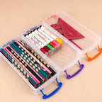 3/6-layer Paintbrush Box Watercolor Detachable Pen Storage Box Color Multi-function Stationery Organizer School Supplies