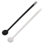 2Pcs Multi-Functional Plastic Kitchen Spoon Long Handle Seasoning Powder Coffee Stirring Mixing Spoon Dual-End for Condiments