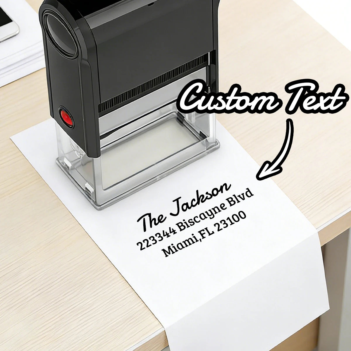 Custom Address Stamp, Return Address Stamps Self Inking Personalized, Customizable Business Stamp, Black Ink Colors, Stamper