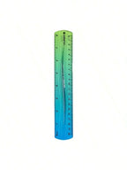 20cm/15cm Flexible Soft Ruler Gradient Rainbow Color Style Dual Unit Measurement in Cm and Inch  for Office Students School Use