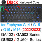 Keyboard Cover for ROG Zephyrus G14 G15 G16 M15 M16 S15 S17 G M S Duo GU605 GA605 GA503 GA403 Silicone Protector Skin Case