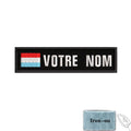 1PC 10cmX2.5cm Custom Name Flag Patch Stripes Badge Iron On Or Hook Loop Armband Germany Luxembourg Armenia Serbia Singapore