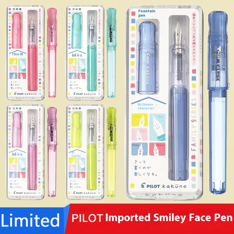 PILOT kakuno Fountain Pen,Multi-Colors Dreamy/Smile Family Series 0.4~0.7mm Nib Writing Calligraphy Pen Perfect Gift For Student