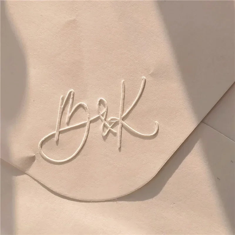 Customize Embossing Stamp Wedding Monogram Embosser Stamp,Personalized 2 initials Embosser Stamp,Wedding gift,hand held embosser