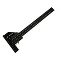 Multi-Angle Sliding T Square Ruler Anodized Finish Aluminum Alloy Construction Sliding Depth Gauge Woodworking Scribe Ruler