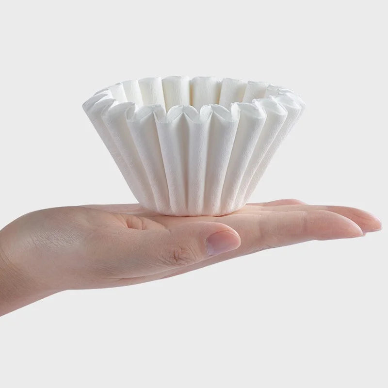 YRP Coffee Filter Papers 50 Sheets 1-2Cups 3-4Cups Paper Filter #155  #185 Pour Over Coffee Dripper & Wave Dripper Barista Tools