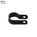 100PCS R-Type Nylon Cable Clamp Plastic P Clips Black Nylon Fasteners Cable Mounting Fix Hardware Electrical Fittings