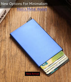 Rfid Metal Credit Card Holder Luxury Men Minimalist Wallet Cardholder Case Bag Business Supplies Card Storage Box Organizer Mini