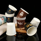 Custom LOGO Disposable Paper Cup for Hot Drinks Coffee Baby Shower Party Decoration Tableware Supplies