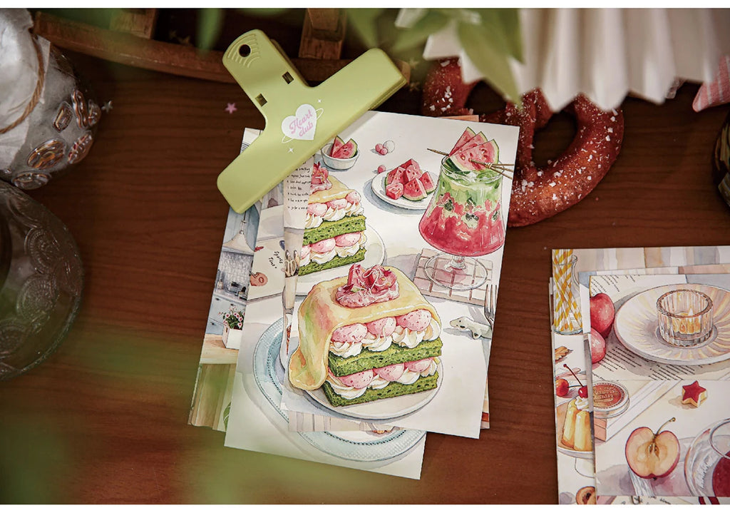 30sheets Kawaii Cartoon Animal Diary Illustration Commemorative Card Postcard Handmade Scrapbooking Material Card Paper