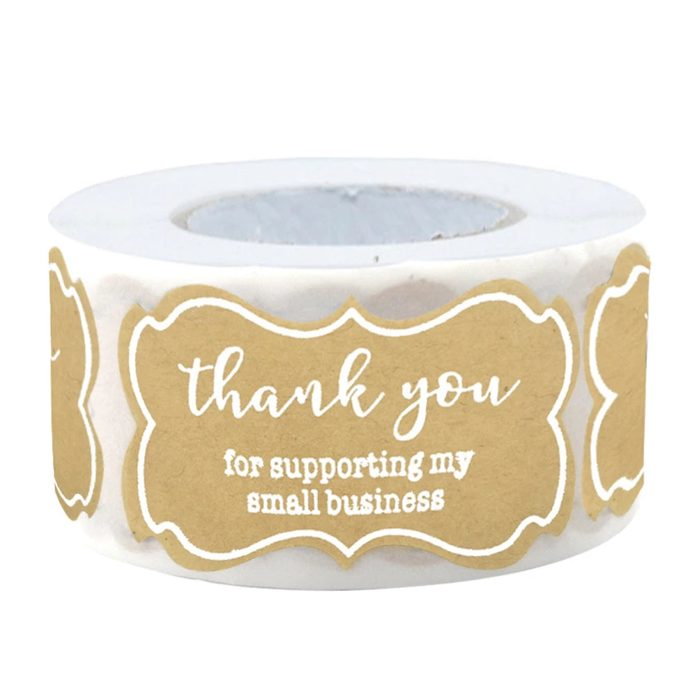 250pcs Paper Thank You For Your Order Stickers Seal Labels Thanks For Shopping Supporting My Small Business Shipping Label 3*5cm