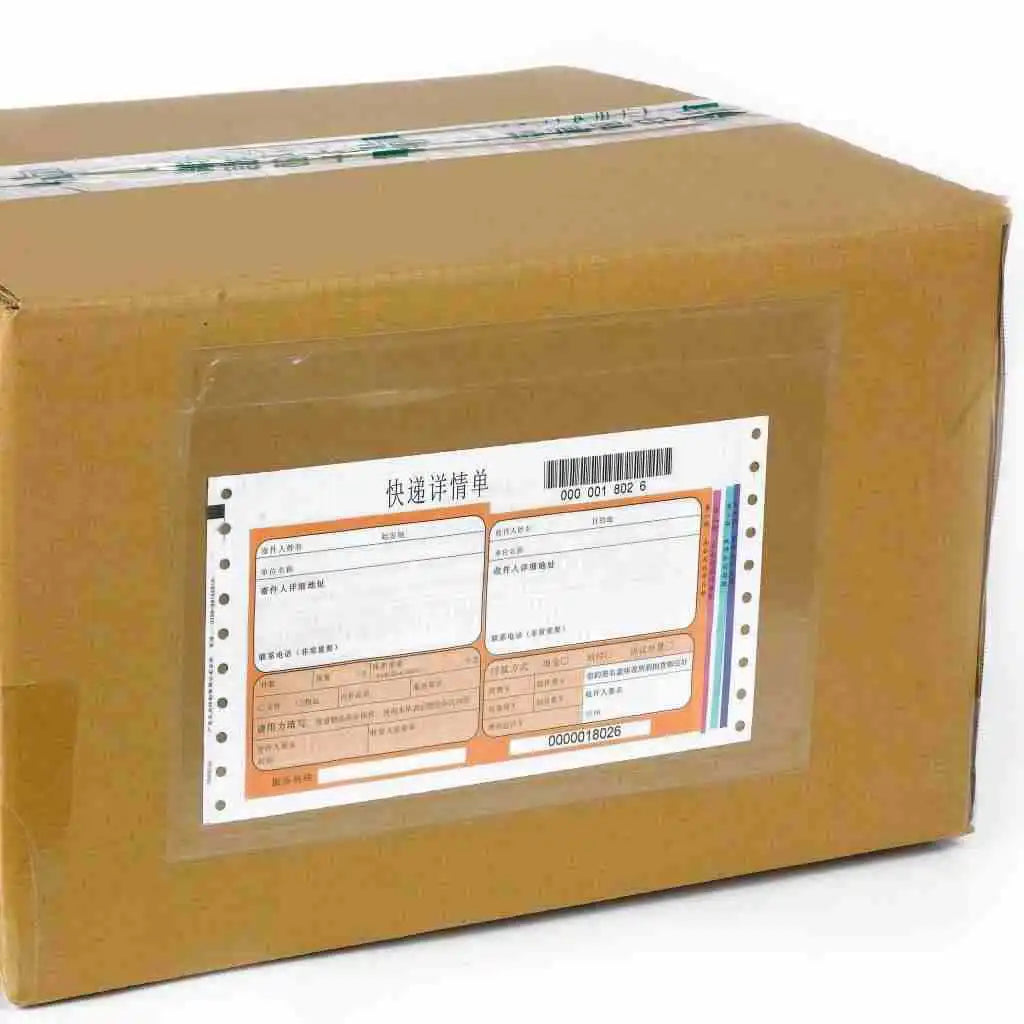 30PCS Pouches Invoice Enclosed Adhesive Bags Shipping Label Plastic Envelopes Clear Self Adhesive Top Loading Packing List