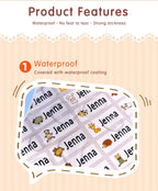 Custom Hebrew Waterproof Self-adhesive Baby Name Sticker Personalized Kids School Label Kindergarten Stationery Tag