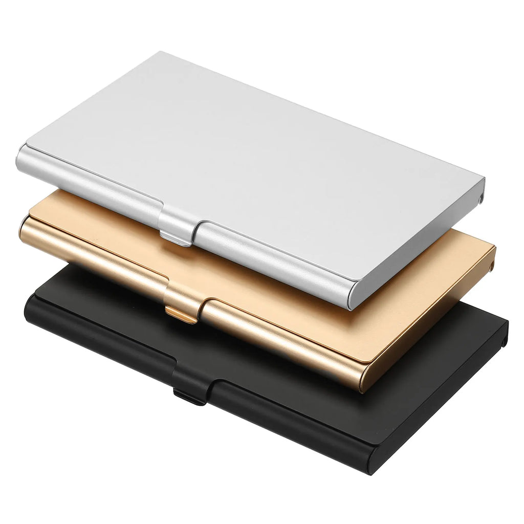 1/2/3Pcs Business Card Holder Metal Box Cover Credit Card Holder Aluminum Alloy Flip Cover Slim Name Cards Case for Women Men