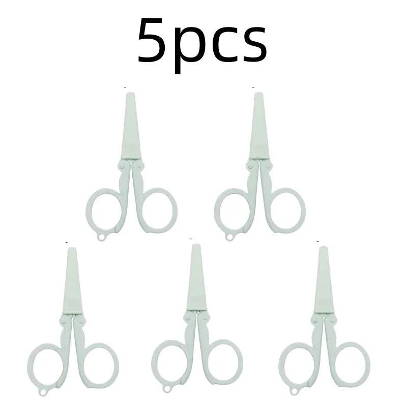Cute Foldable Scissors Mini Morandi Paper Cutter Knife Portable Envelopes Opener DIY Handmade Art Tools School Office Supplies