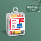 50Pcs Push Clip Stapler Staple Remover Binder Push Clamp Tape Dispenser Paper Clips Office Supplies Set Desktop Stapler Office