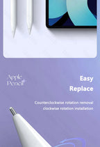 Replacement Pencil Tips for Apple Pencil 1/2/3th Apple Pencil Pro 4/6 Pcs 2B Soft Nibs for iPad Pro Pencil 1/2/3 Stylus Fine Nib