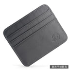 New Thin Genuine Leather Mini Wallet Slim Bank Credit Card Holder Men's Business Small ID Case for Man Purse 6 Slots Cardholder