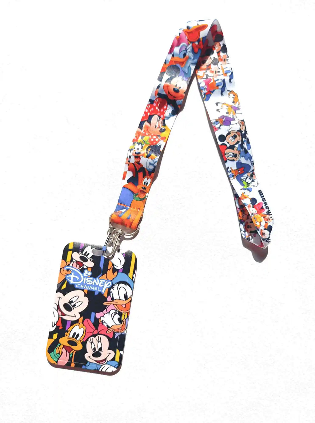 Disney Mickey and Minnie PVC Card Cover Student Campus Hanging Neck Bag Card Holder Lanyard ID Card Holders Key Chain