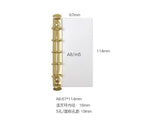 A5 A6 A7 A8 Ring Binder Buckle Metal Binder 6 Holes Clip File Folder Shell Notebook Side Insertion Loose Leaf Book Board Planner