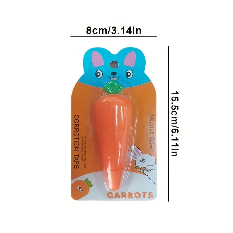 1pc Super Cute Carrot Vegetable Correction Tape School Office Supply Student Creative Stationery Kid Gift