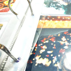 3-Ring A5 Binder Photo Album Photocard Holder Scrapbook with Cotton Padding, High-Gloss Surface for Pokemon Yu-Gi-Oh Card Album