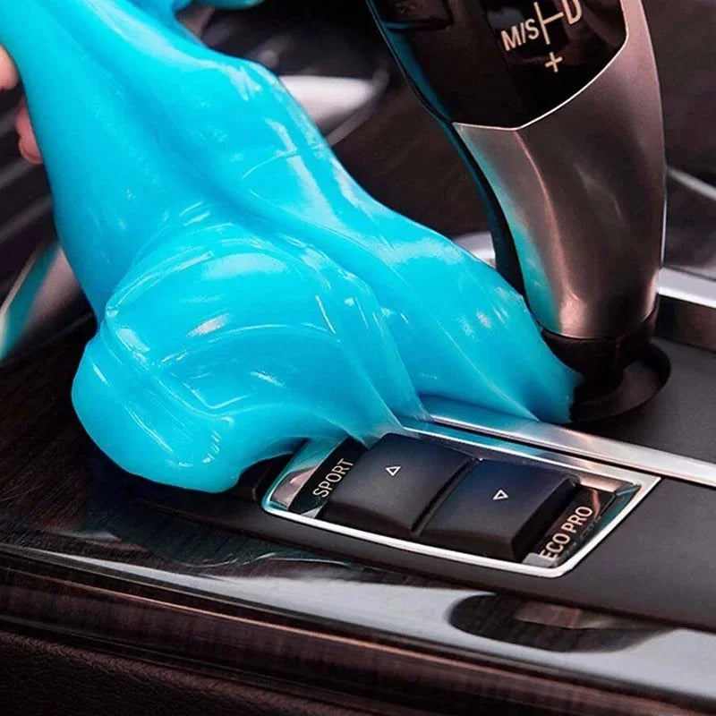 Car Cleaning Gel - Magic Dust Remover for Auto Interior & Keyboard, Reusable Slime Mud for Detailing Tools （blue/pink）
