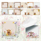 12/24pcs Cute Animals Sticky Notes Set, Refrigerator Memo Pads,Self-Stick Dog Cat Notes Pads for Home Office Gifts Supplies
