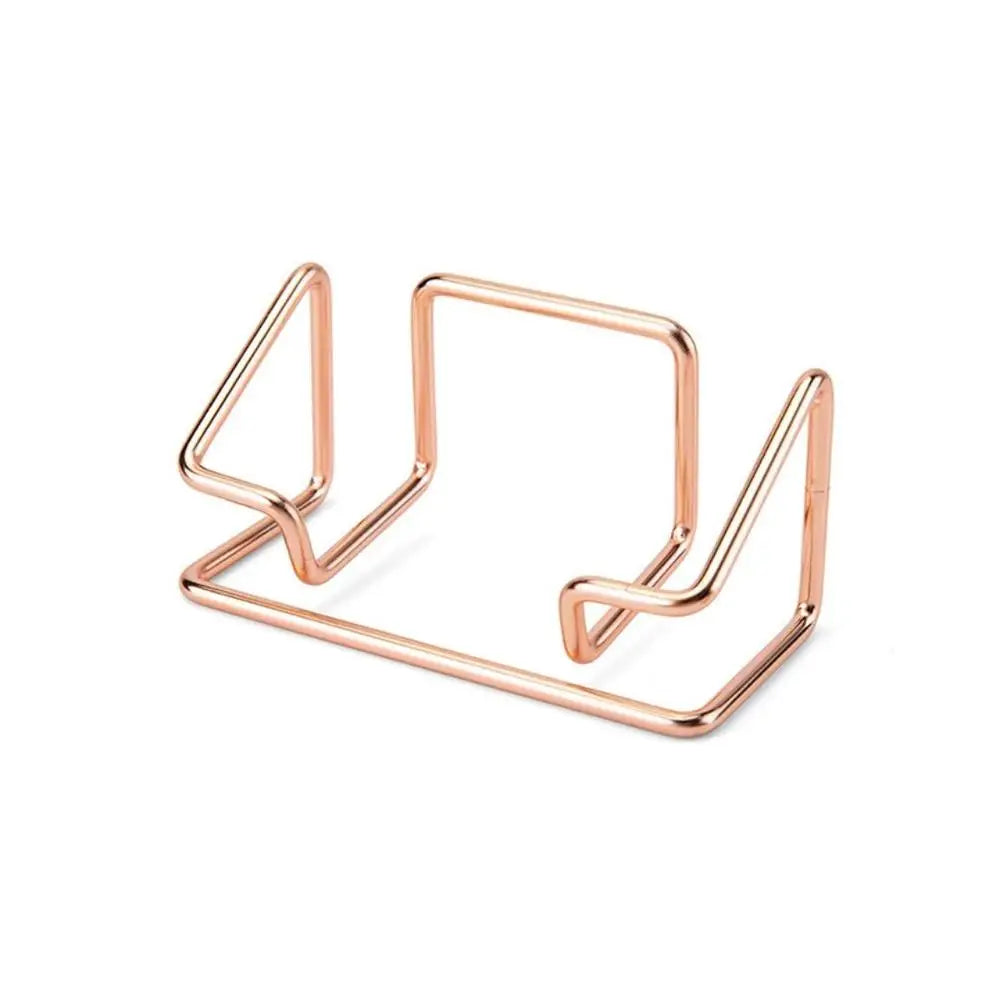 Gold Metal Business Card Holder Desk Bracket Cards Organizer Office Business Cards Display Holders Fashion Desktop Decorative