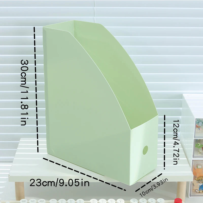 Simple Foldable Office Desktop File Storage Vertical A4 Folder With Inserts Box Large Capacity 9 Color Choices