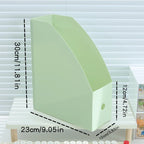 Simple Foldable Office Desktop File Storage Vertical A4 Folder With Inserts Box Large Capacity 9 Color Choices