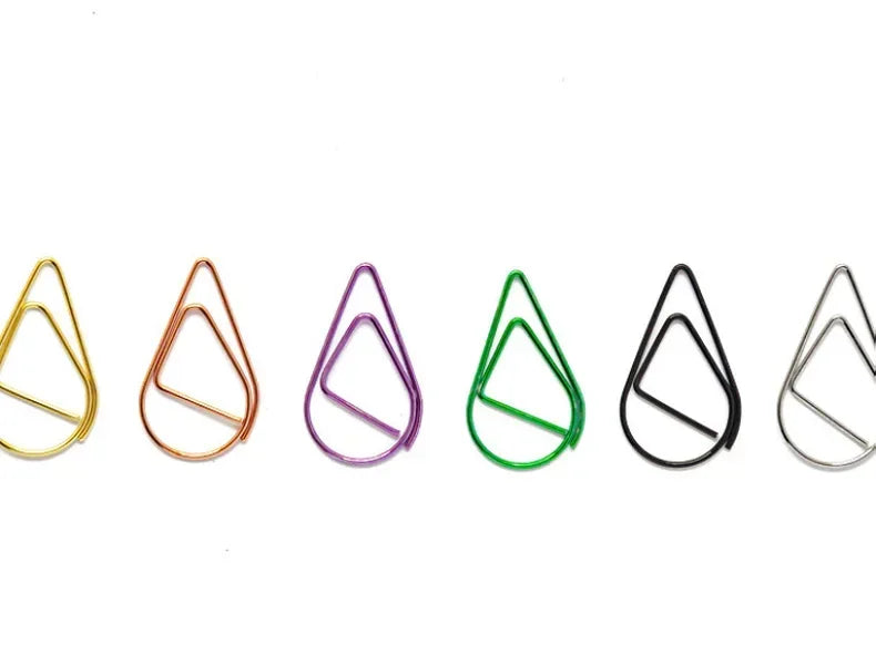 30pcs/pack Colorful Multi Shaped Heart-shaped Paper Clips, Colorful Macaron Mini Shaped Paper Clips