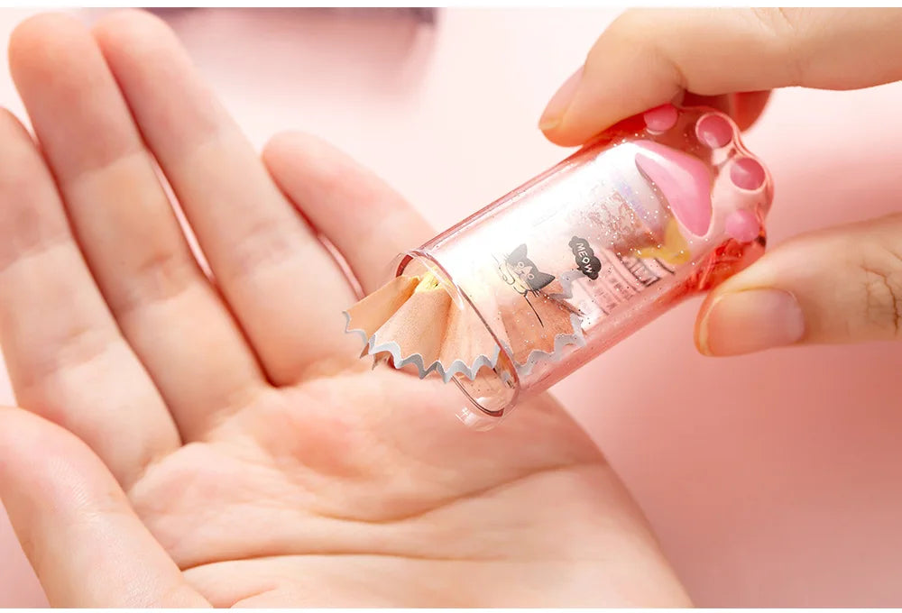 Kawaii Cat Paw Pencil Sharpener Cute Portable Kids School Stationery Gift