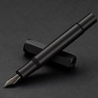 1Pc Brass Fountain Pen, 0.5mm Nib, Heavy Metal Feel, for Business and Office Use, Rotating Cap, Mini Short Style, Includes Ink Absorber, 2.6mm Caliber, for Students/Office, Holiday Gifts, Valentine's Day, Back-To-School Seaso